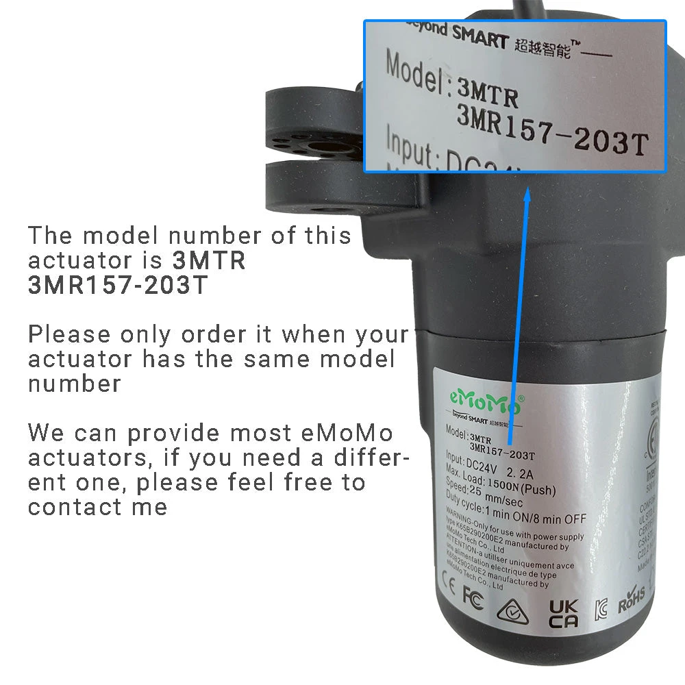 eMoMo 3MTR 3MR157-203T Linear Actuator for recliner/lift chair