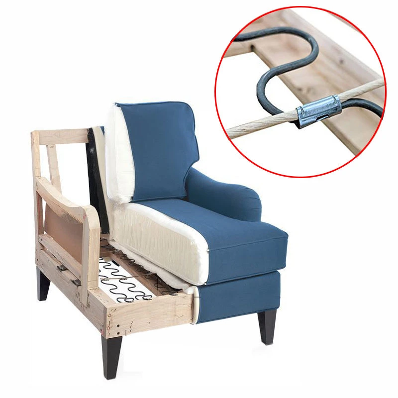 Saggy Sofa Repair Kit Zig-Zag Spring Paper Wrapped Balance Wire 33ft + 40 Clips