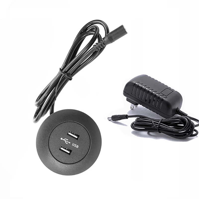 DIY Mounted furniture USB charging port 5V 2A dual USB with power adapter