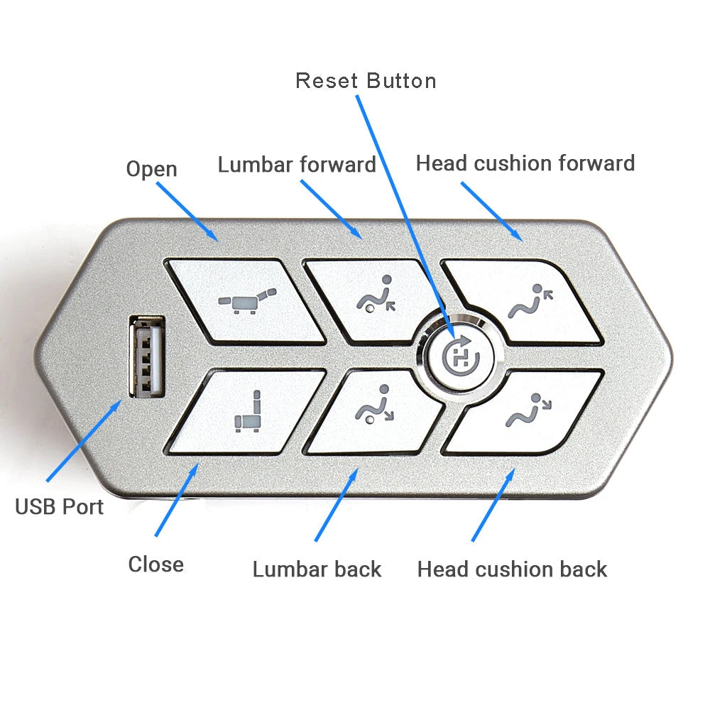 eMoMo TRGI/TRGIN Recliner Switch 7 Buttons With USB