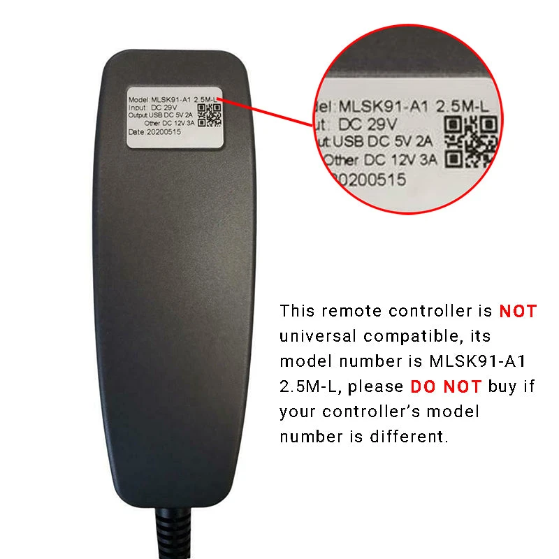 MLSK91-A1 Remote Controller for Recliner Chairs 11 Buttons 8 pin plug W/USB & Control Box