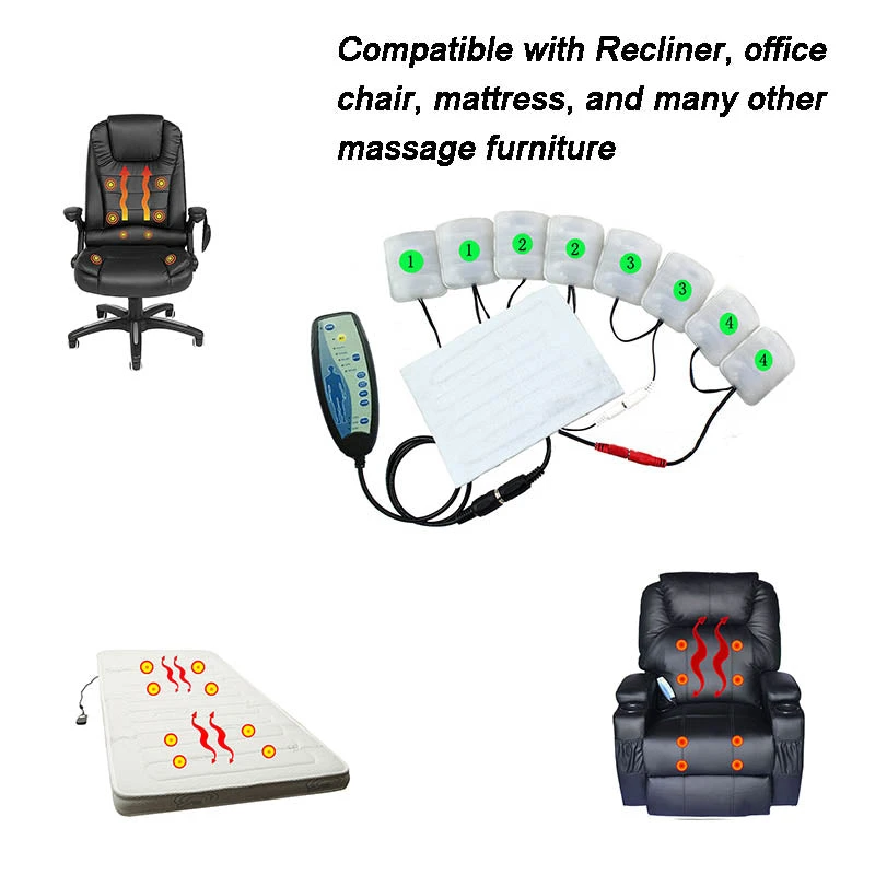 Vibration & Heat Massage System for Recliner Office Chair and Massage Mattress