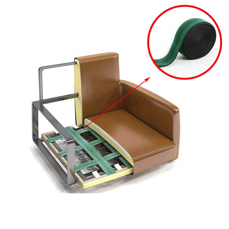 27 Yard Green Upholstery Elastic Webbing Stretch Band for Sofa Couch Recliner 2'' Width