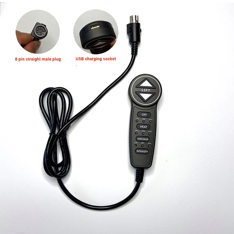 MLSK55-A1 Remote Controller & Junction Box Power Recliner 6 Button 8 Pin