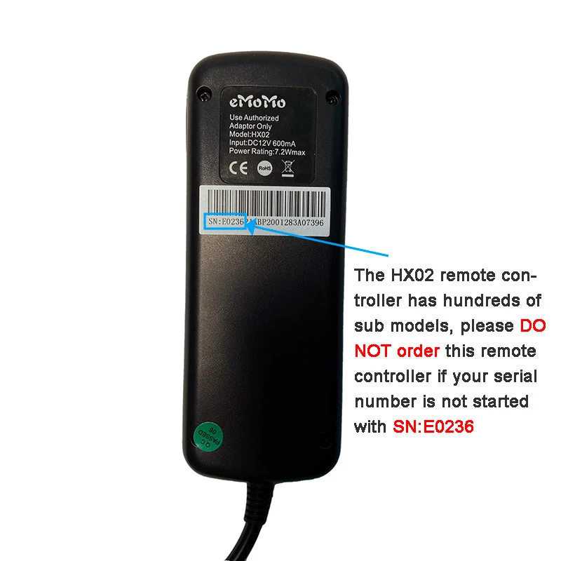 eMoMo HX0236 Remote Controller for Recliner Lift Chair