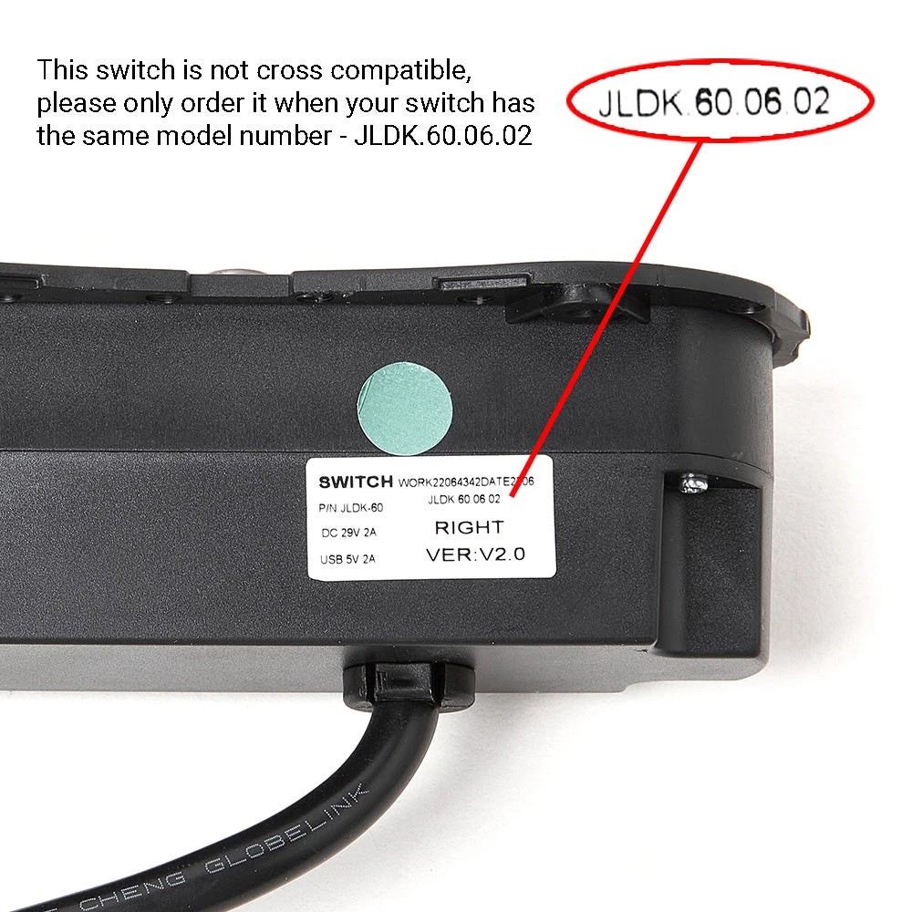 OKIN JLDK.60.06.02 Switch for Recliner Lift Chair 6 Button with USB