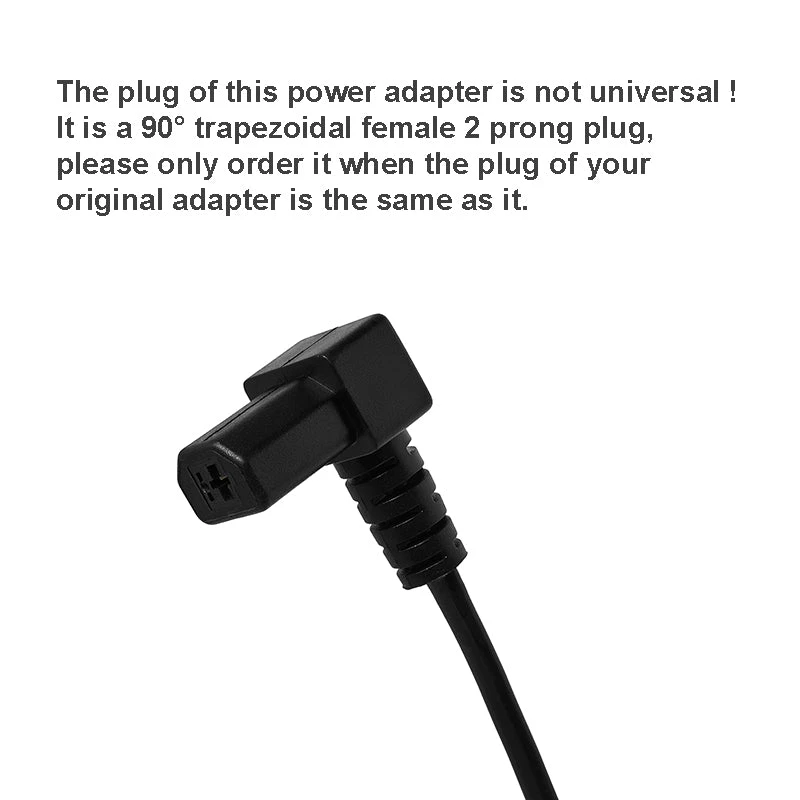 ZB-H290020A-C Power Supply for Motion Furniture 29V 2A 90° 2 Prong Plug