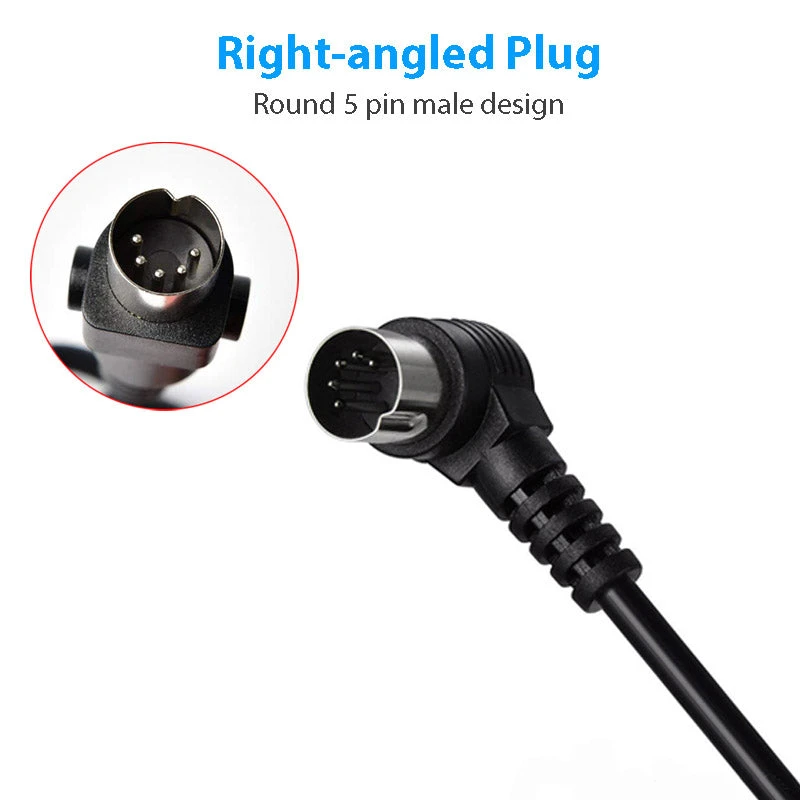 Right Angled 2 Button Remote Controller for Riser Recliner Lift Chair W/ Round 5 Pin Plug