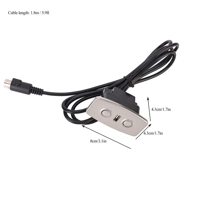 Rectangle Fixed 2 Button Switch with USB Charging Port for Home Theater Chair Power Recliner Sofa