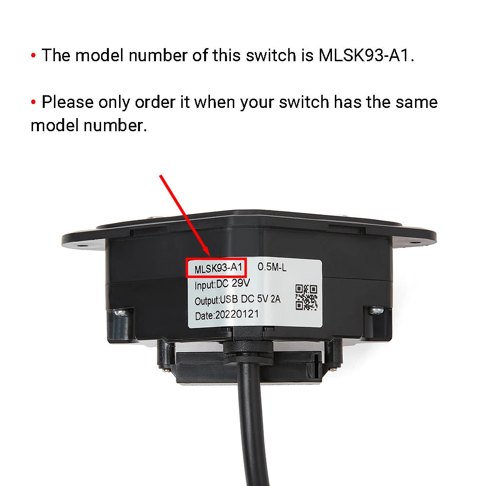 MLSK93-A1 8-Button Switch for Power Recliner Chairs W/ USB