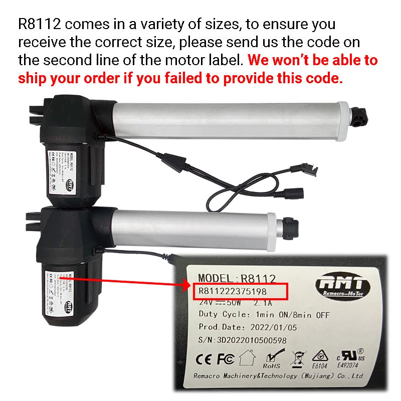 RMT R8112 Linear Actuator Remacro Motor