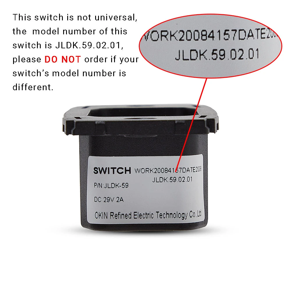 OKIN JLDK.59.02.01 2 Button Recliner Switch