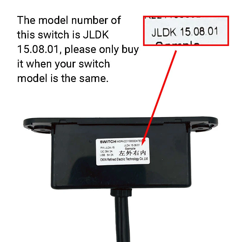 OKIN JLDK.15.08.01 5 button switch for recliner