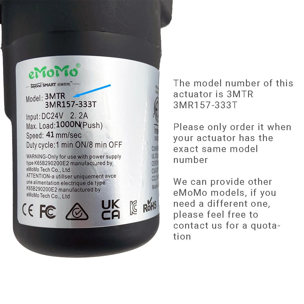 eMoMo 3MTR 3MR157-333T Linear Actuator for recliner/lift chair