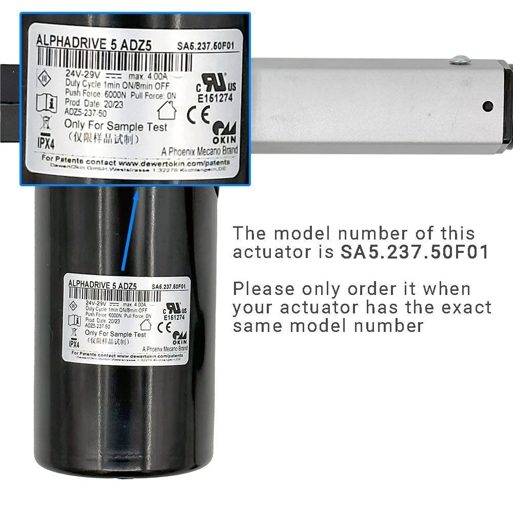 AlphaDrive 5 ADZ5 SA5.237.50F01 Linear Actuator for Recliner/Lift Chair