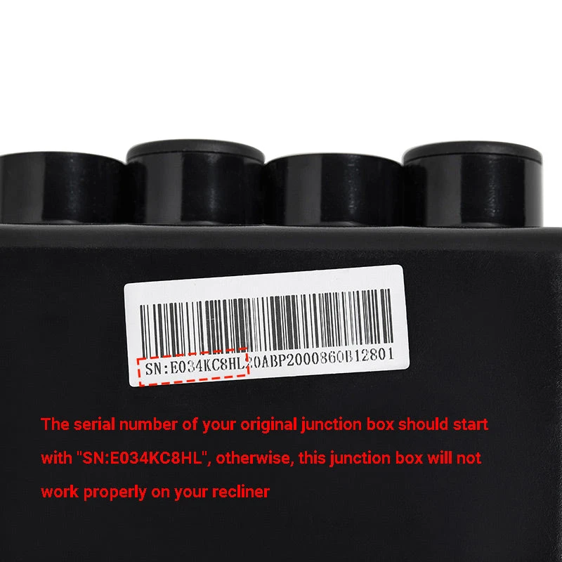 eMoMo Heat and Vibration Massage Junction Box for Recliner SN:E034KC8HL