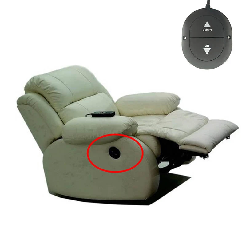 Universal Fixed Side Hand Controller for Electric Furniture Oval 2 Button 5 pin handset